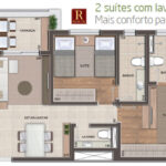 planta uptown 2 suites vila da serra