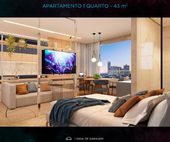 apartamento na planta com 1 quarto no vale do sereno