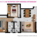 apartamento na planta de 2 quartos no vale do sereno