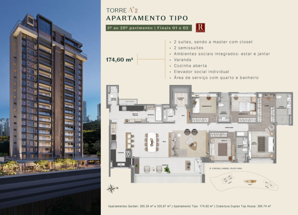 apartamento 4 quartos na planta